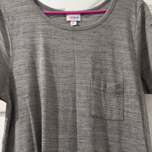 Gray Striped Lula Roe Carly with Pocket